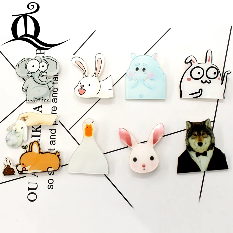 

1PCS MIX beautiful rabbit Cartoon Icons on The Pin Kawaii Icon Badge Bacges on Backpack Badges for Clothing Acrylic Badges 20