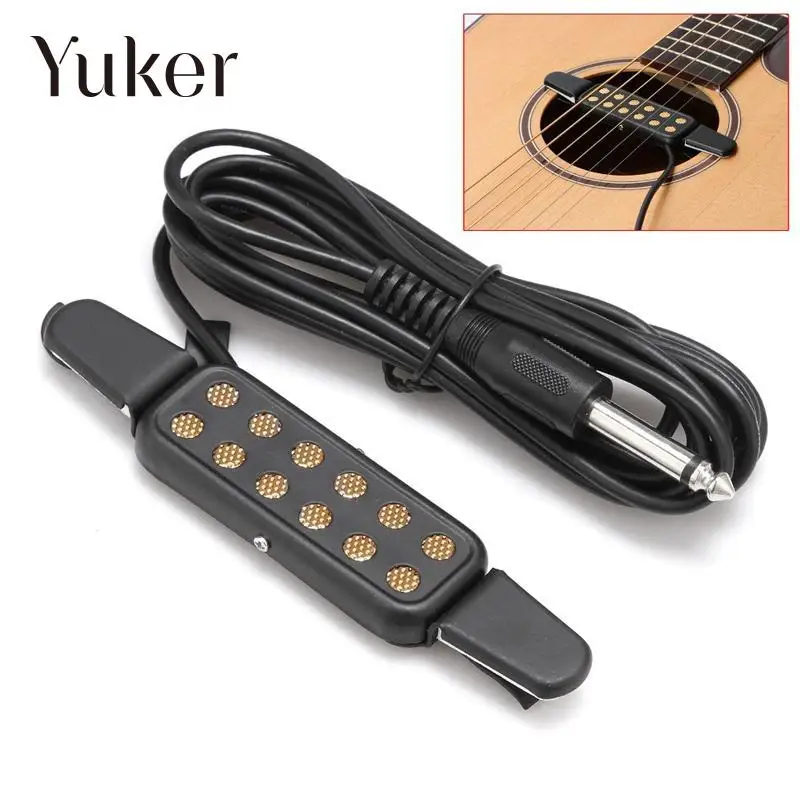 Yuker 12 hole Acoustic Guitar Sound Hole Pickup Transducer