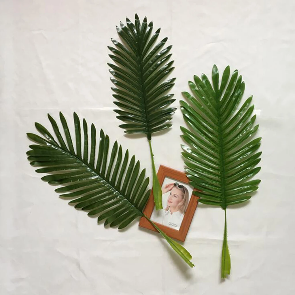 5pcs Artificial Coconut Tree Leaves Faux Silk Cloth Foliage Large Artificial Monstera Branch for Home Garden Yard Decor Props
