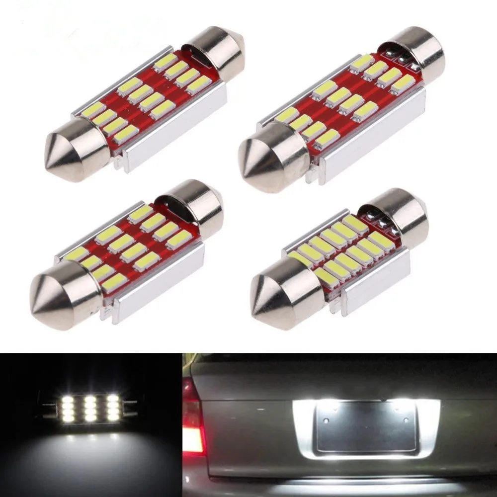 

CYAN SOIL BAY 31mm 36mm 39mm 41mm C5W C10W CANBUS Error Free Auto Festoon SMD 4014 LED Car Interior Dome Lamp Reading Bulb White