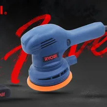 RYOBI Мощность инструменты Палм орбитальная шлифовальная машина полировщик круглый коврик RSE-1250 5 дюймов Pad шлифовальная машина 125 мм пылесосить для сбора пыли