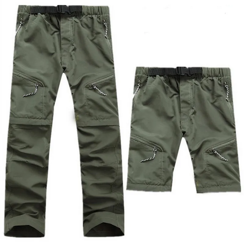 

2018 Summer Detachable Quick Dry Men Pants Waterproof Military Active Multifunction Trousers Pockets Mens Casual Cargo Pan