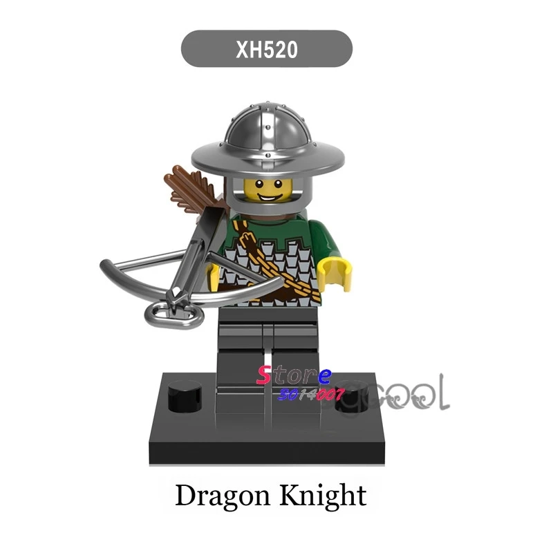 

1PCS model building blocks action superheroes Dragon Knight with Bow house game hobby diy toys for children gift