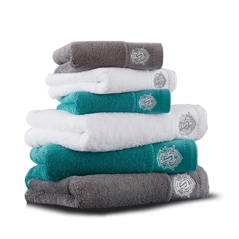 

Free shiping Hotel cotton towel set baby adult thick three-piece household white large bath towel face towel 160*80cm about 800g