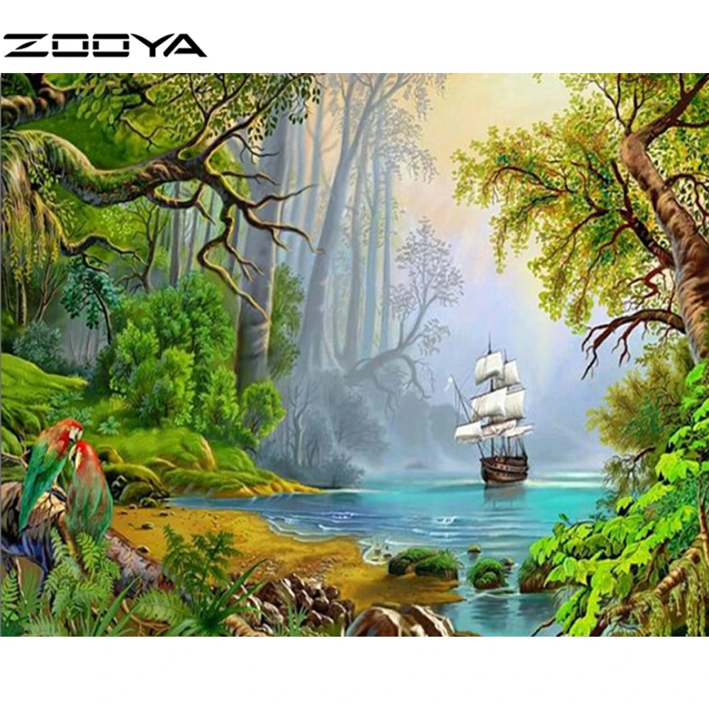 Алмазная картина ZOOYA 5D DIY пейзаж стразы вышивка алмазная крестиком наборы для