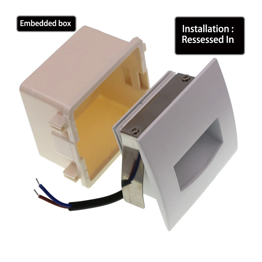 Светодиодный светильник для лестницы, алюминиевый настенный светильник, Встраиваемый светодиодный светильник, светодиодный Угловой светильник, AC85-265V, уличный квадратный светильник BL103