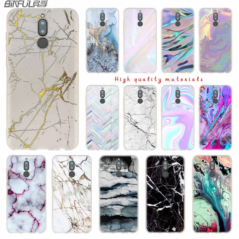 Мягкий силиконовый чехол для Huawei Mate 30 20 10 Lite Pro 20X S Y9 2018 2019 NOVA 3 3i 4 black Pink Marble Line Luxury |