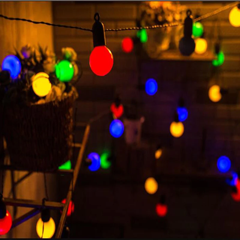 6M 20 LED String Light Outdoor Fairy Light garland Battery Operated bulb dance Light string Garden Christmas Backyard Decoration (9)