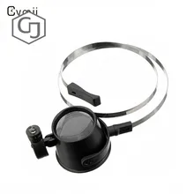 Самая низкая цена ювелирные изделия со светодиодной подсветкой 15X глаз ручки Луп- голова ремешок лупа часовщиков ремонт часов инструмент