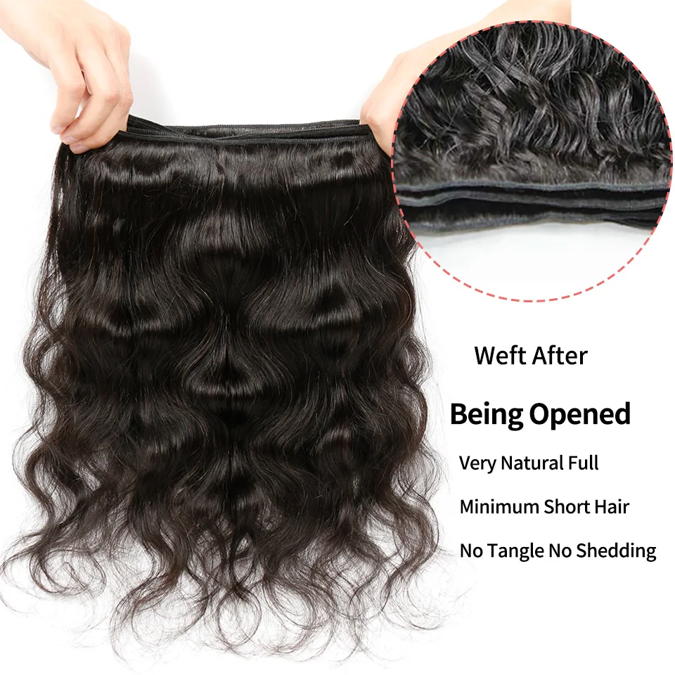 Alimice Malaysian Body Wave Hair Bundles 3 Bundles Deal 8-28 inch Non Remy Hair Weave Bundles 100% Hair Extensions Human Hair  (5)