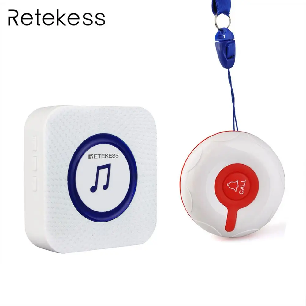 

Retekess TD009 Wireless Nurse Calling Alert System Call Button +TH002 Receiver for Patient the elderly Nursing home