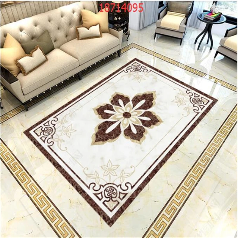 beibehang Custom size European marble water knife parquet tile
self-adhesive floor stickers PVC material floor painting behang