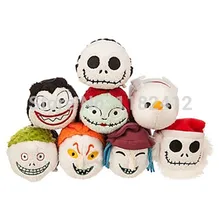 Cauchemar avant noël Jack Skellington Sally Zero chien Vampire Teddy baril anti-choc Mini jouets en peluche pile nettoyeur d'écran(China)