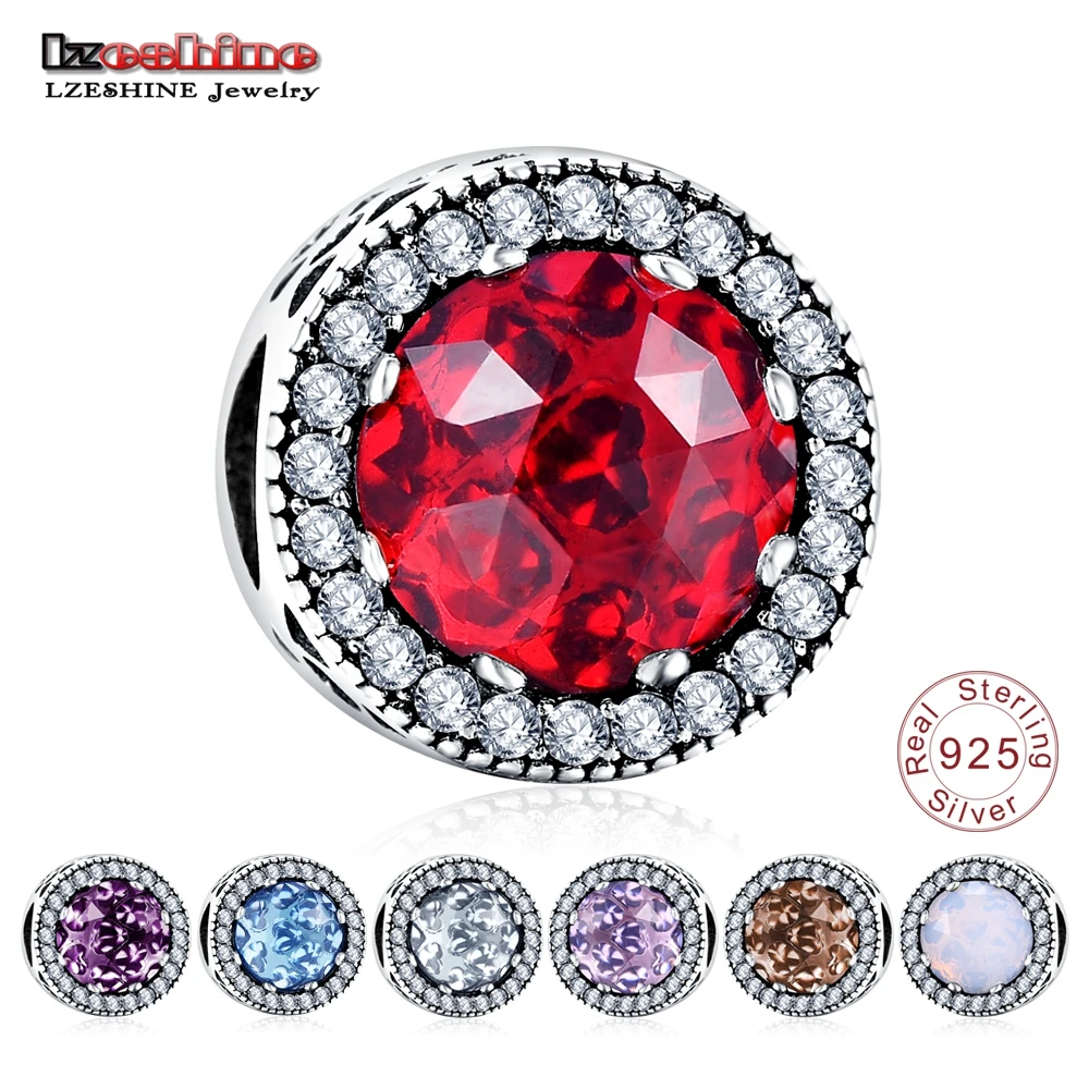 

LZESHINE Dropshipping 925 Sterling Silver Radiant Hearts Clear CZ Charm Beads Fit Pandora Charm Bracelet Jewelry Wholesale Price