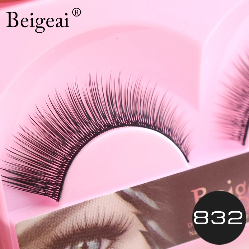 Fashion 5 Pairs Natural False Eyelashes Set Makeup Tool Handmade Eyelash Extension Beigeai Brand