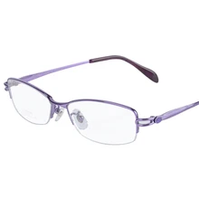 XINZE женские очки для близорукости из чистого титана, Высококачественная оправа с полуоправой, светильник, защита от излучения, обесцвечивание, близорукость