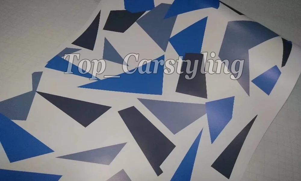 04-blue white Camouflage  Camo vinyl wrap car sticker 3M Avery Arlon Vinyl (1)