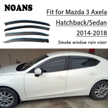 

NOANS 4pcs For Mazda 3 Axela Hatchback/Sedan 2018 2017 2016 2015 2014 Accessories Auto Car Windows Sun Rain Visor Door Shield Tr