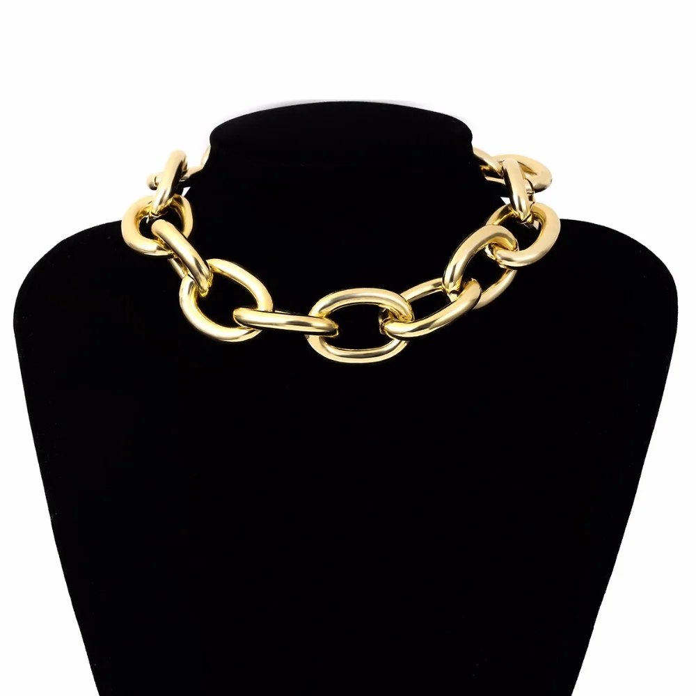 Увеличенная кубинская толстая цепочка колье ожерелья браслет ювелирные изделия персонализированные массивные колье женские аксессуары для Wo