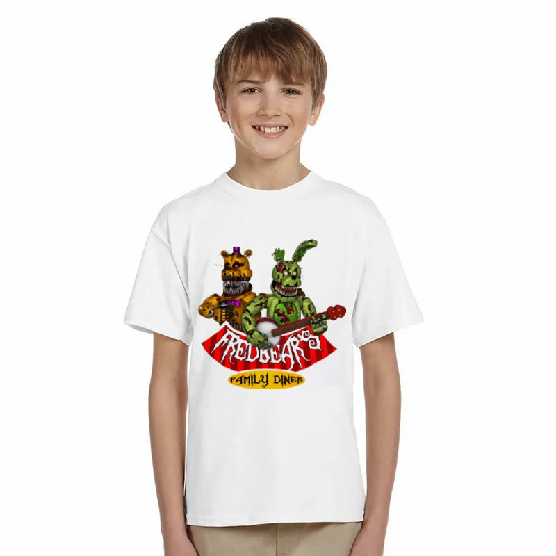 

LYTLM Children's T-shirts with Print Freddy Shirt Summer Toddler Boys Clothing FNAF Kid Baby Cartoon Clothes T-shirt Boys Kids