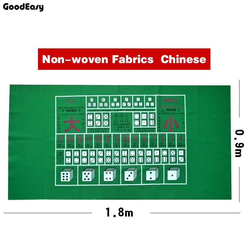 Non wavon Fabrics/Rubber Texas Hold'em Poker Table Mat Poker Gaming Mat