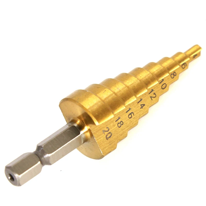 hss titanium coated step drill bit for metal
