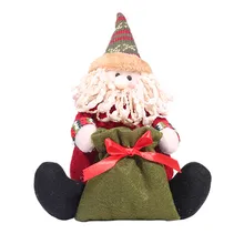 Многоцветный 1 шт. плюшевые игрушки, забавные Рождественская кукла детский Санта-Клаус подарок Рождественский подарок