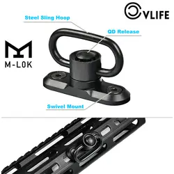 CVLIFE Тактический M-LOK Стандартный QD Sling Поворотный направляющий адаптер крепление для M-lok Rail (QD Swivel входит в комплект) Охота и стрельба