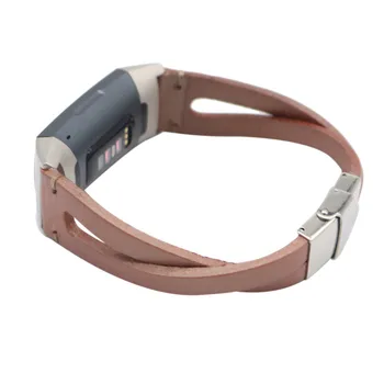

2019 Watchbands Replacement Leather Wristband Band Strap Bracelet For Fitbit Charge 3 Fashion Retro Men Women Watch Belts Gifts