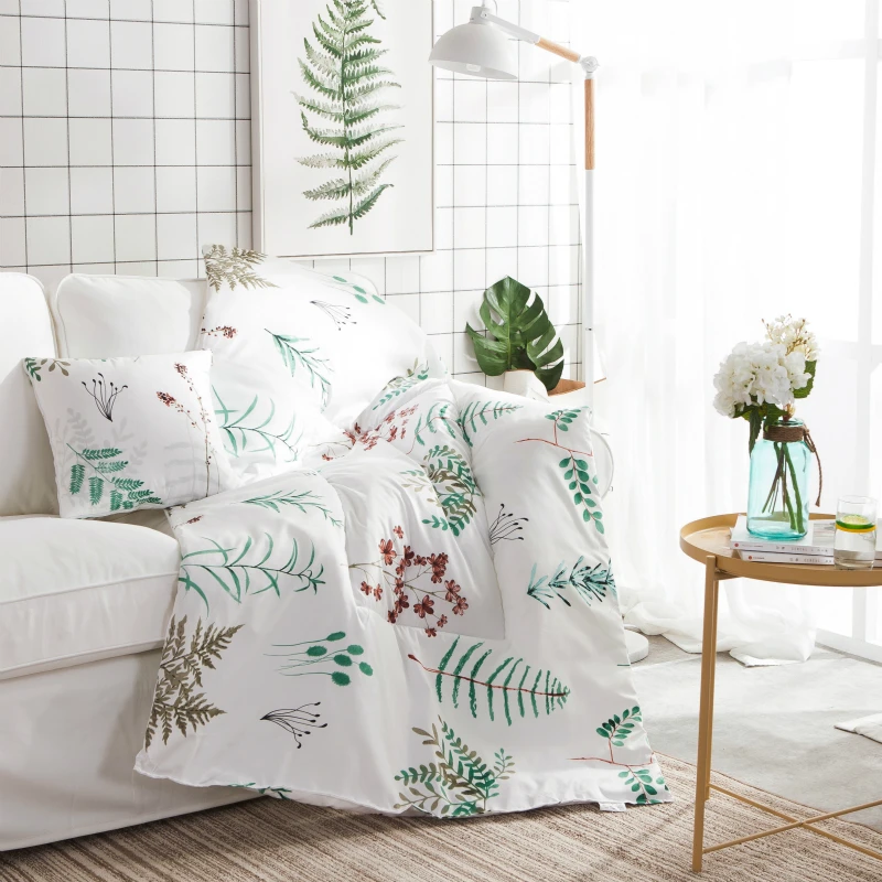 

Papa&Mima Modern style Cushion Blanket Tree branches Print Cushion Pillow Sofa Bedding Throws