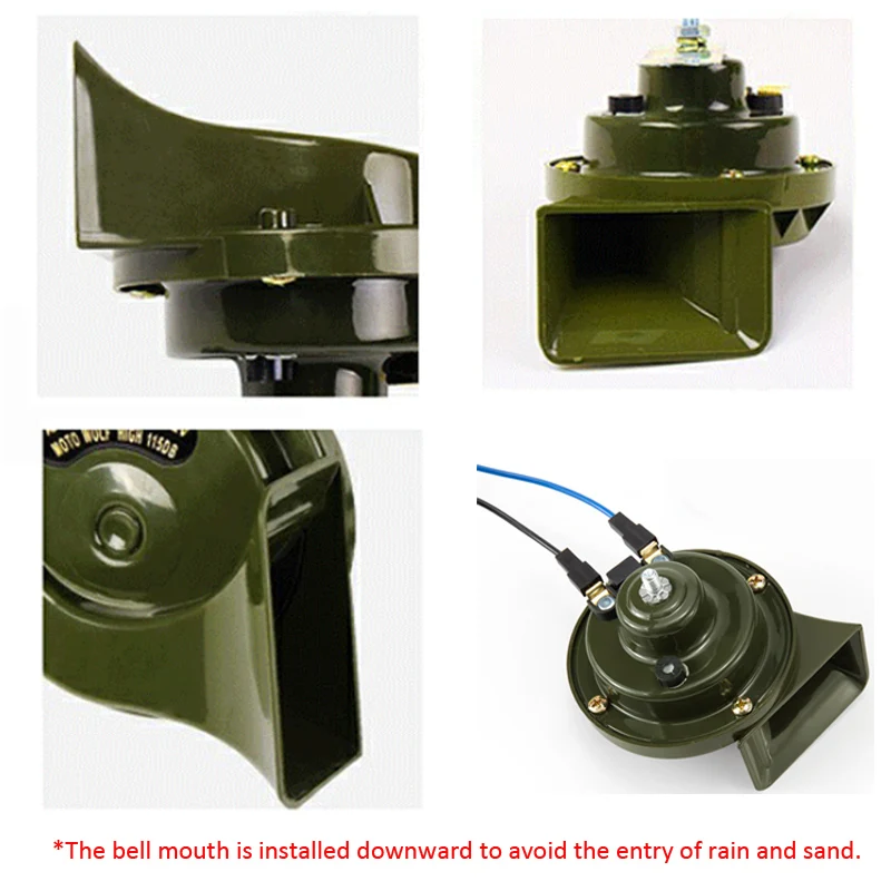 1 пара Громкий Рог Авто Колонка для мотоцикла сигнализация 12 В 115дб высокий и низкий звуковой Рог водонепроницаемый универсальный аксессуары для мотоциклов