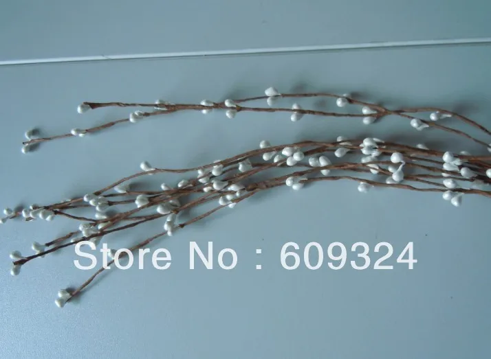 

Free Shipping 100 STEMS White PRETTY PIP BERRY STEM Perfect berry stem FOR CRAFTS DECORATION ETC