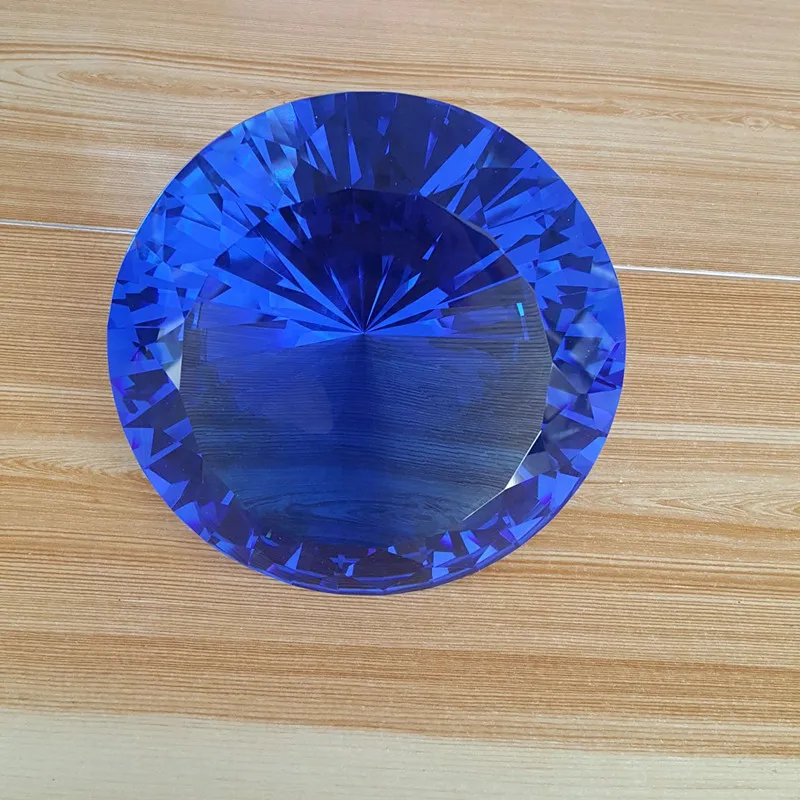 Сверкающий кристалл стеклянная грань Алмазный пресс-папье держатель для стакана Декор 100 мм 4 дюйма большой граненый алмаз