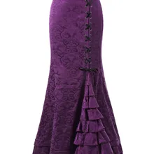 Женская уличная винтажная юбка с золотыми ручками, Повседневная Женская юбка с принтом в виде трубы, офисные женские элегантные юбки на шнуровке до середины икры