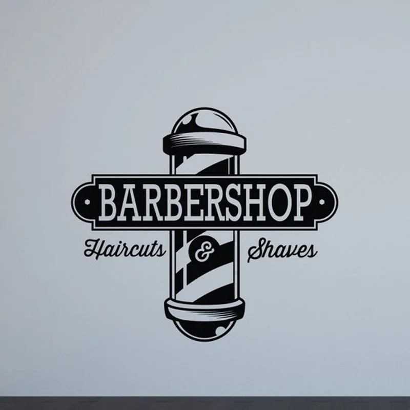 BARBERS POLE SHOP HAIRDRESSERS WINDOW SIGN BARBERS ADHESIVE VINYL WINDOW SIGN