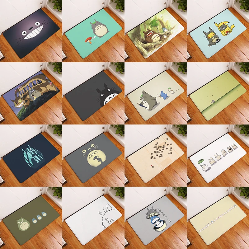 

New Arrival Totoro cat cute animal Fashion Rectangular Mats 40*60cm Entrance Doormats Washable Kitchen Floor Bathroom