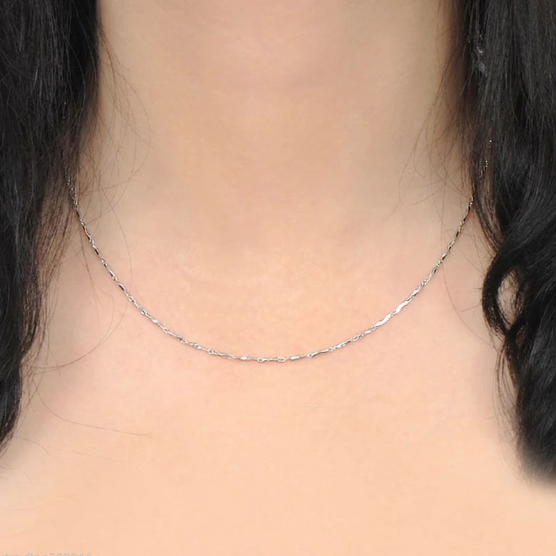 Simple Silver Plated Snake Chain Necklace Sexy Twisted Bar Box Chains Pendants Necklaces For Women Charms Party Jewelry