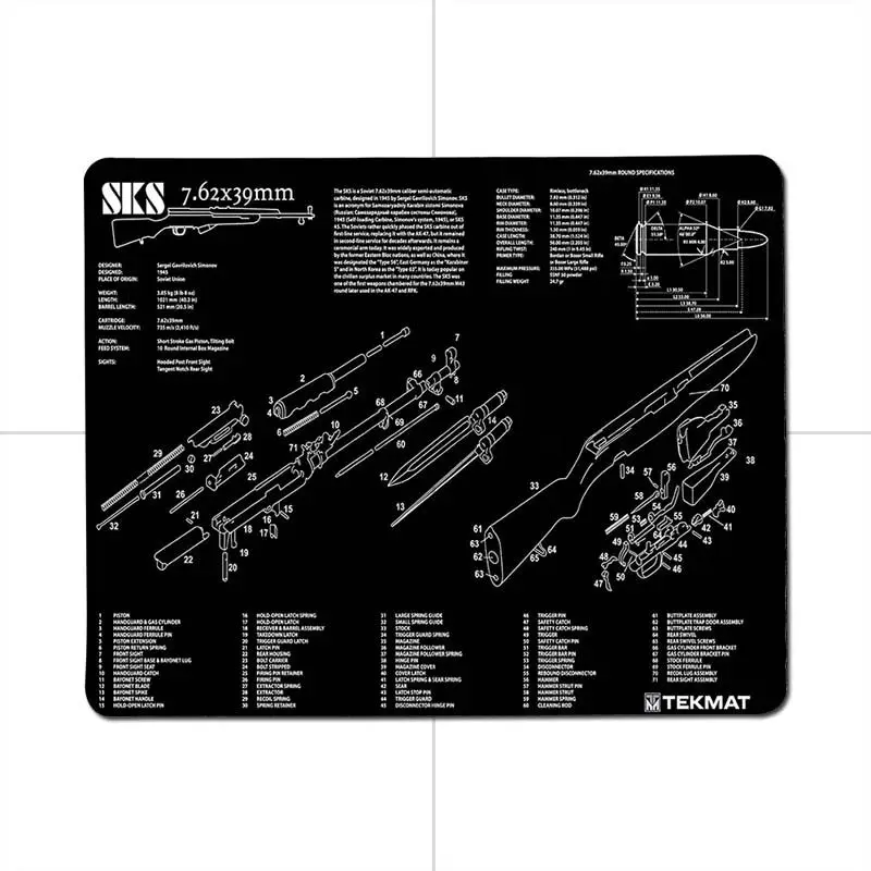 MaiYaCa CS GO запасные части для ружья m14 AR15 HK45 AK47 98 K геймер Скорость мыши розничной резиновый коврик для мыши самодельные картины компьютер игровой коврик для мыши - Цвет: 18x22cm