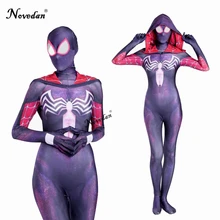 3D Stampa Spider Gwen Stacy Black Spider Costume Donne di Età Cosplay Zentai Suit Spandex Femminile di Halloween Tuta Catsuit