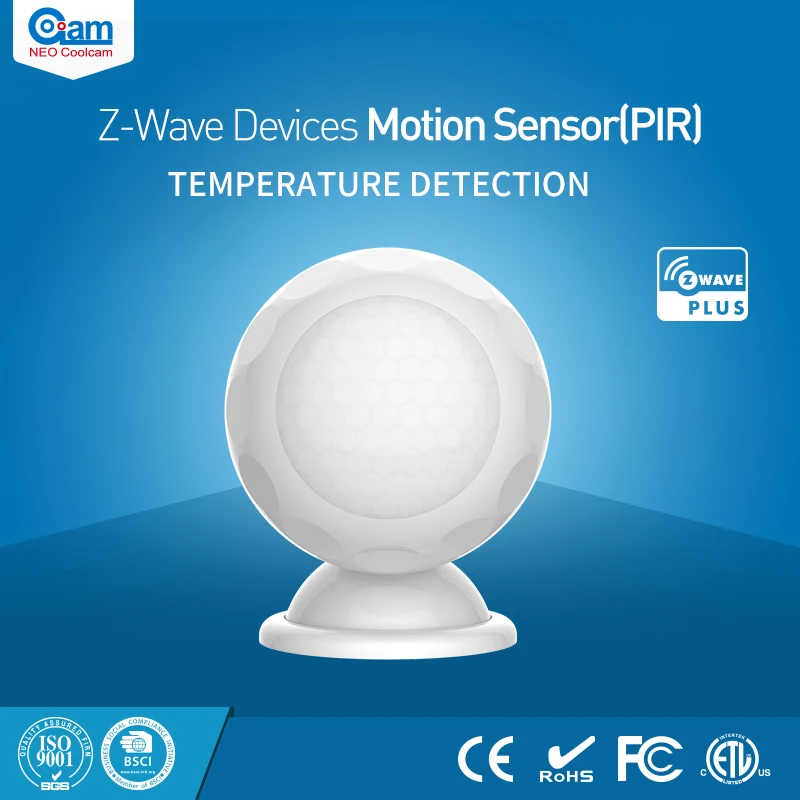 НЕО Coolcam nas-pd02zt Z-Wave движения PIR Сенсор детектор + Термометры домашней автоматизации сигнализации Системы движения сигнализации