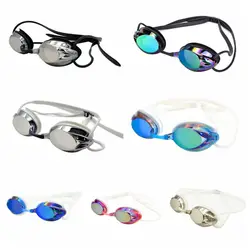 Профессиональный Анти-туман УФ Защита яркий Покрытие Регулируемые очки для плавания Для мужчин Для женщин Водонепроницаемый силиконовые