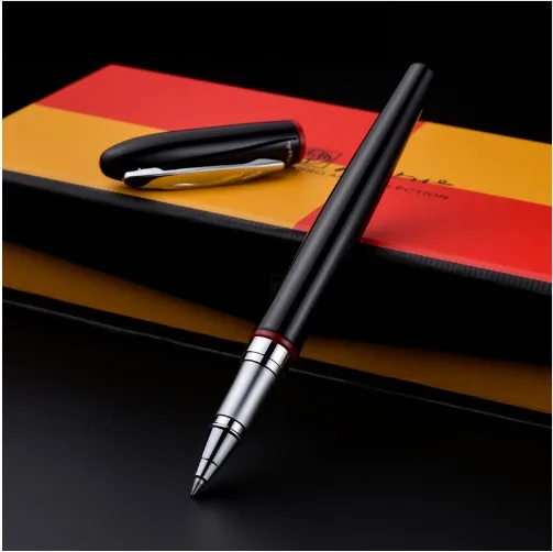 Pimio 907 monmartre Роскошная гладкая черная и красная шариковая ручка с черными чернилами, Сменные ручки с подарочной коробкой на выбор