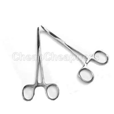 

HOT New 12.5cm 5" Fly Fishing Locking Elbow Scissors Hemostat Fishing Decoupling Device Take hook Remover