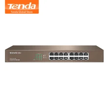 Tenda TEG1016D 16 портов 1000 Мбит/с Gigbit Ethnet сетевой коммутатор, Настольный/Rackmount дизайн, MDI/MDIX, 6кВ Lightning защита