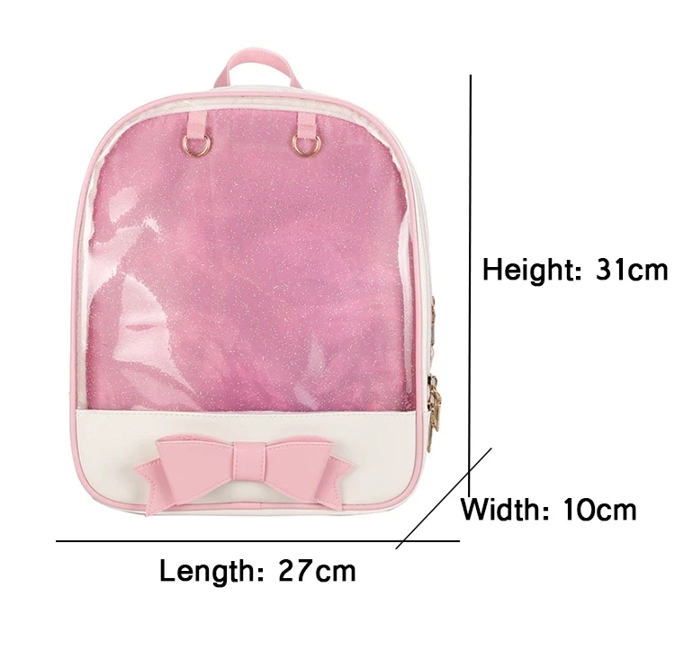 Прозрачный рюкзак женский из искусственной кожи желе цвет прозрачный ПВХ для девочек-подростков многофункциональный мини рюкзак женский Ita сумки
