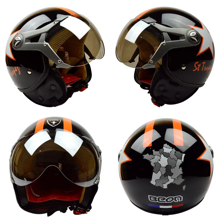 BEON 120, модный шлем, мотоциклетный шлем, половина лица, четыре сезона, casco moto beon, шлемы, capacete, полушлем, электрический велосипед