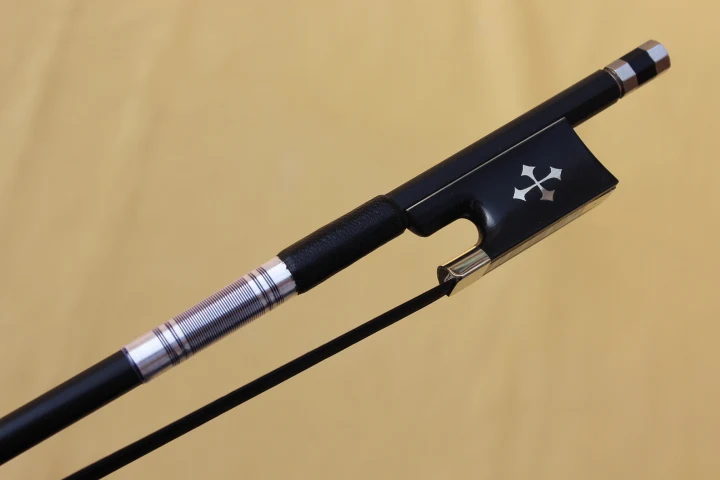 1pc carbon fiber violin bow high-end natural black ponytail color shell inlaid tail library | Спорт и развлечения