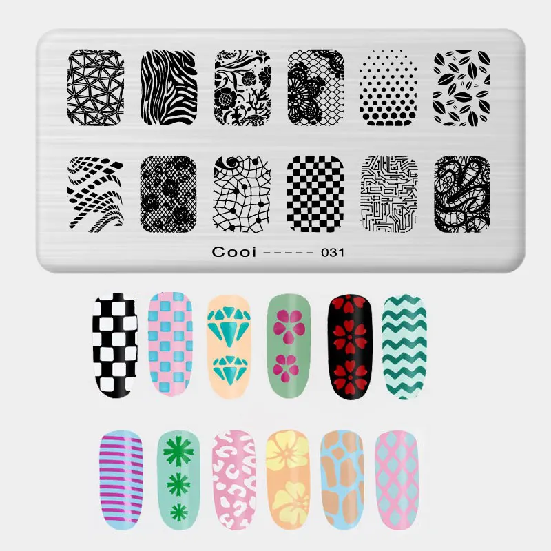 

Nail Stamping Plates Lace Flower Animal Pattern nail art stamping plates Template Image Plate Stencil Nails Tool nail plate