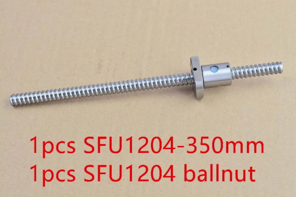 diameter 12mm ball screw RM1204 screw length 350mm and SFU1204 ball nut CNC engraving machine 1pcs