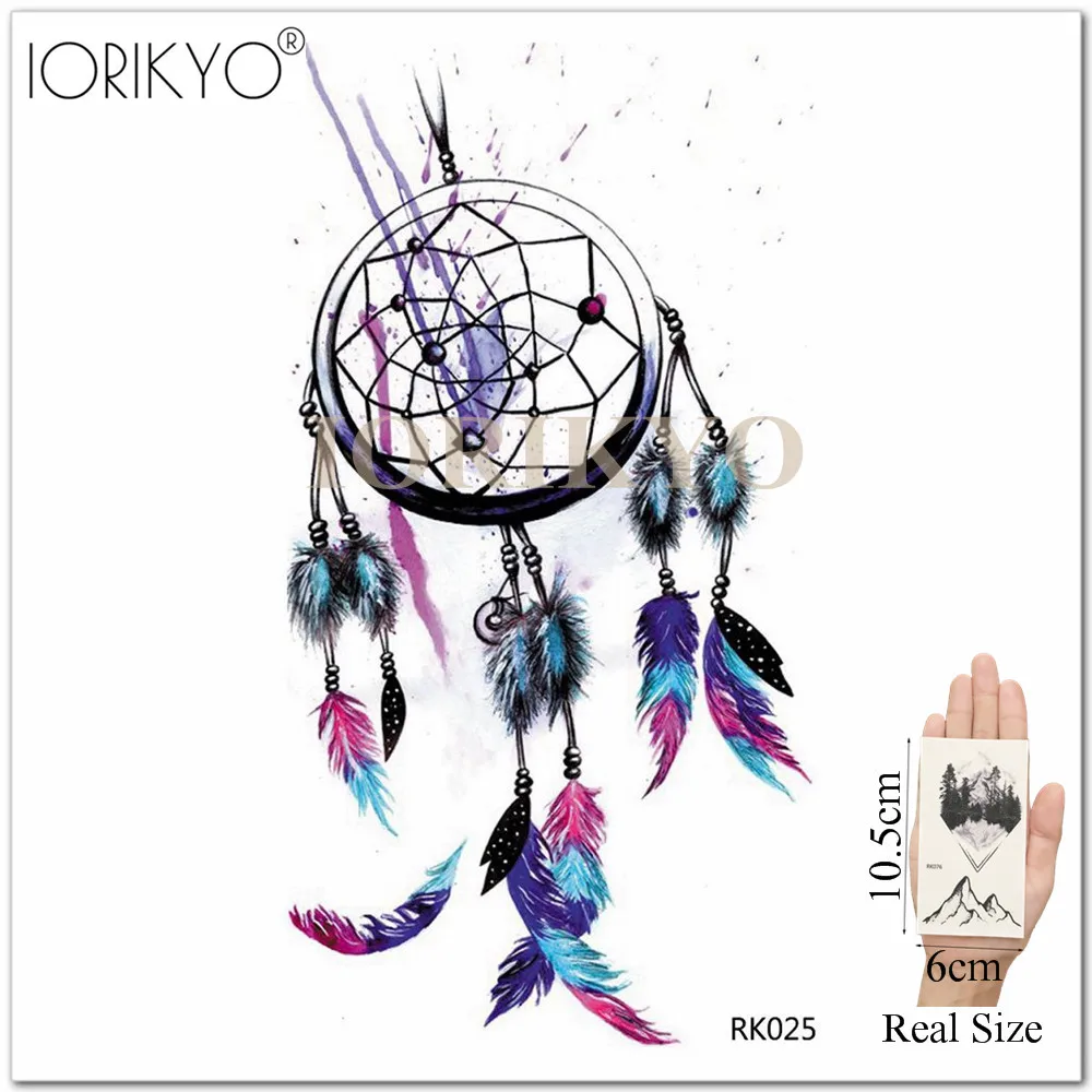 Женская Татуировка лиса IORIKYO нагрудная наклейки для мужчин Геометрическая кошка